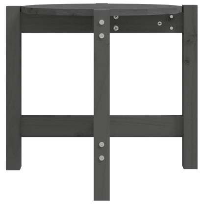 vidaXL Coffee Table Grey Ø 52,5x45 cm Solid Wood Pine