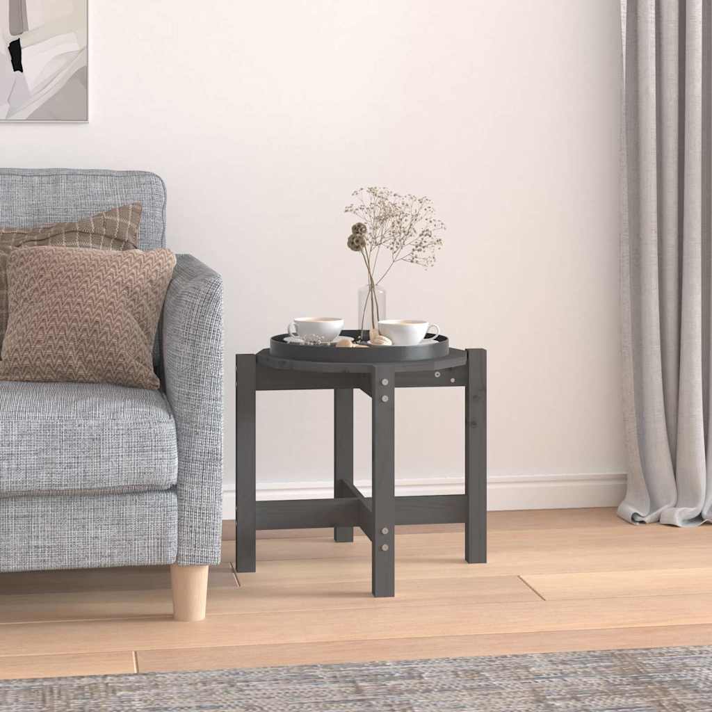 vidaXL Coffee Table Grey Ø 52,5x45 cm Solid Wood Pine