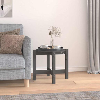 vidaXL Coffee Table Grey Ø 52,5x45 cm Solid Wood Pine