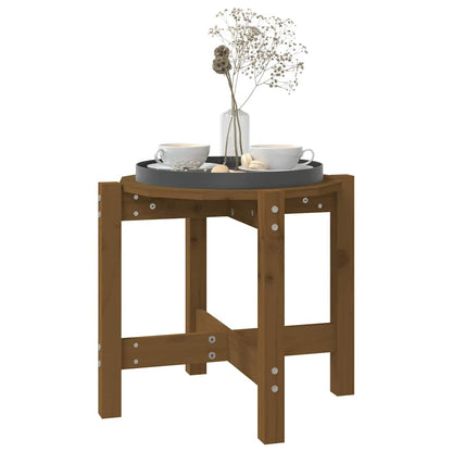 vidaXL Coffee Table Honey Brown Ø 52,5x45 cm Solid Wood Pine