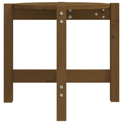 vidaXL Coffee Table Honey Brown Ø 52,5x45 cm Solid Wood Pine