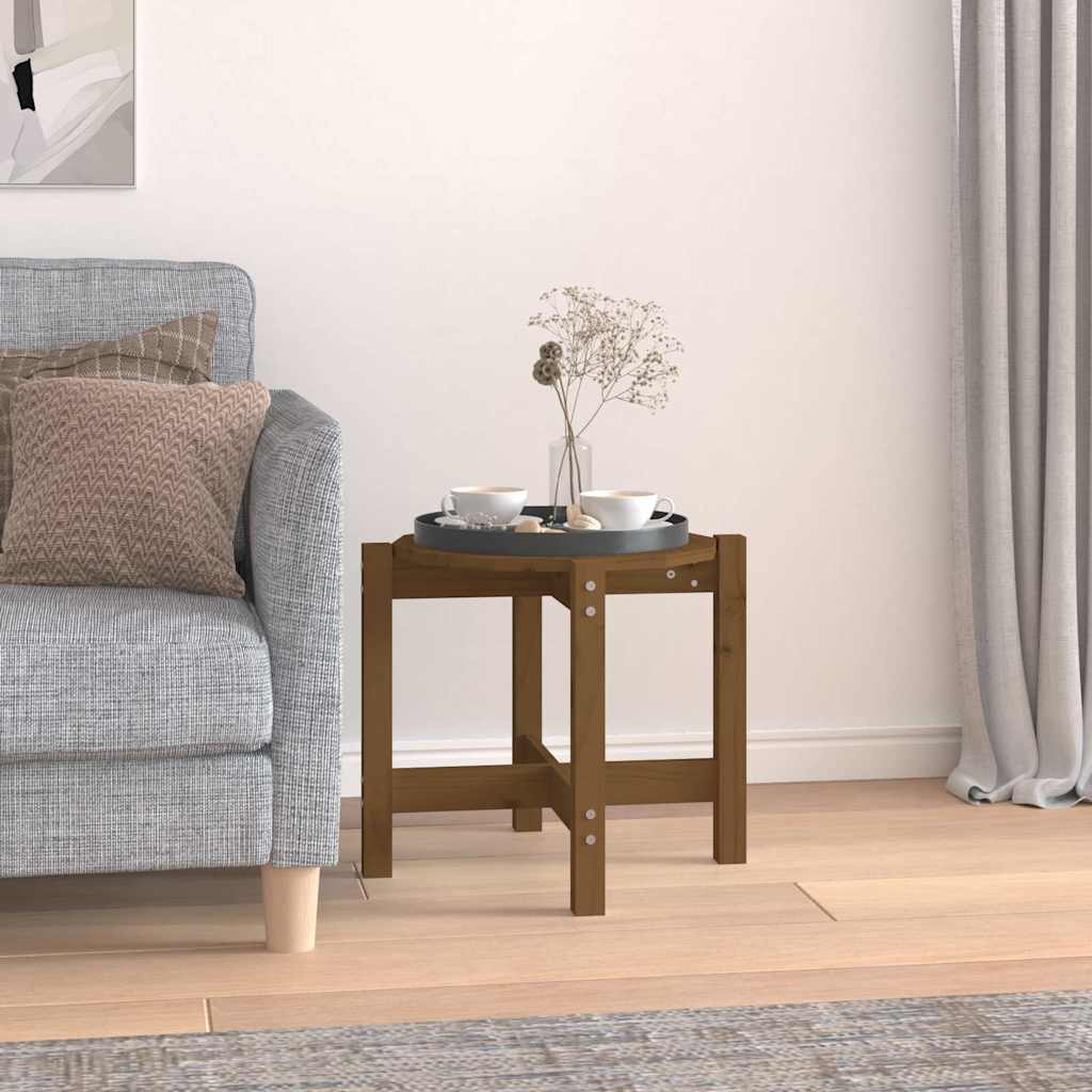 vidaXL Coffee Table Honey Brown Ø 52,5x45 cm Solid Wood Pine