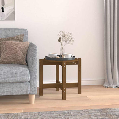 vidaXL Coffee Table Honey Brown Ø 52,5x45 cm Solid Wood Pine