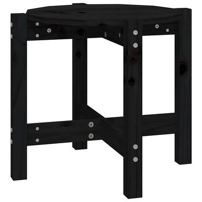 vidaXL Coffee Table Black Ø 52,5x45 cm Solid Wood Pine