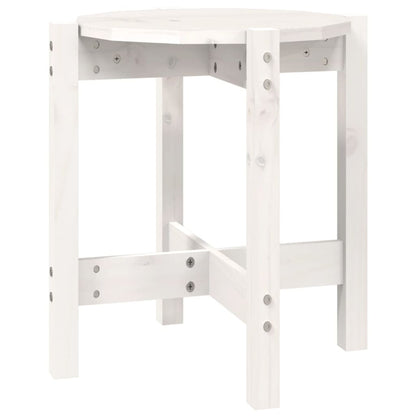 vidaXL Coffee Table White Ø 42.5x45 cm Solid Wood Pine