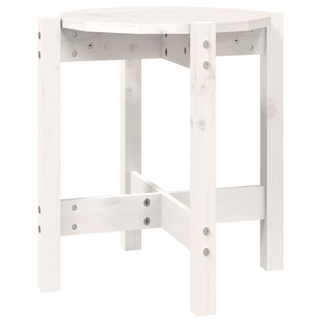 vidaXL Coffee Table White Ø 42,5x45 cm Solid Wood Pine