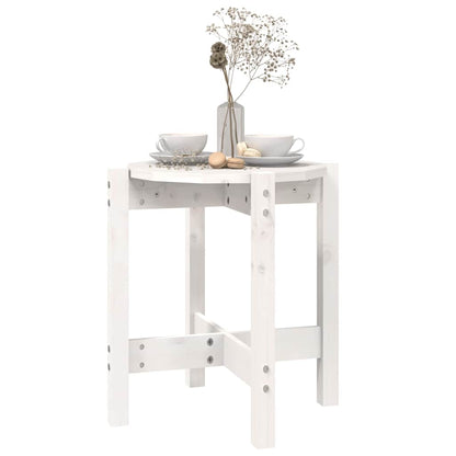 vidaXL Coffee Table White Ø 42,5x45 cm Solid Wood Pine