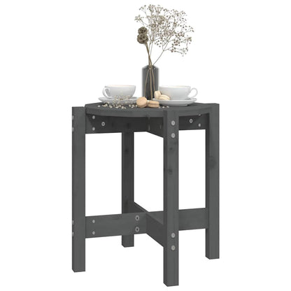 vidaXL Coffee Table Grey Ø 42,5x45 cm Solid Wood Pine