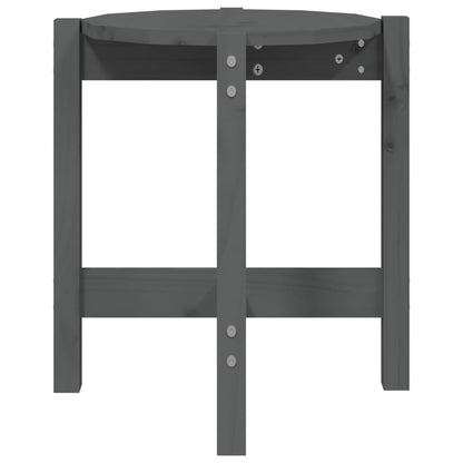 vidaXL Coffee Table Grey Ø 42.5x45 cm Solid Wood Pine