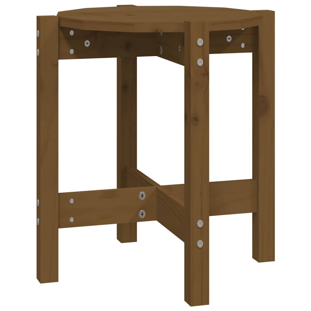 vidaXL Coffee Table Honey Brown Ø 42,5x45 cm Solid Wood Pine