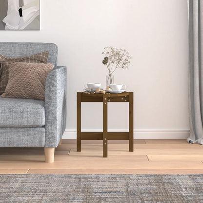 vidaXL Coffee Table Honey Brown Ø 42,5x45 cm Solid Wood Pine