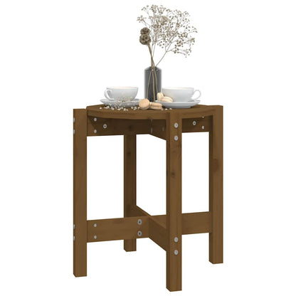 vidaXL Coffee Table Honey Brown Ø 42,5x45 cm Solid Wood Pine