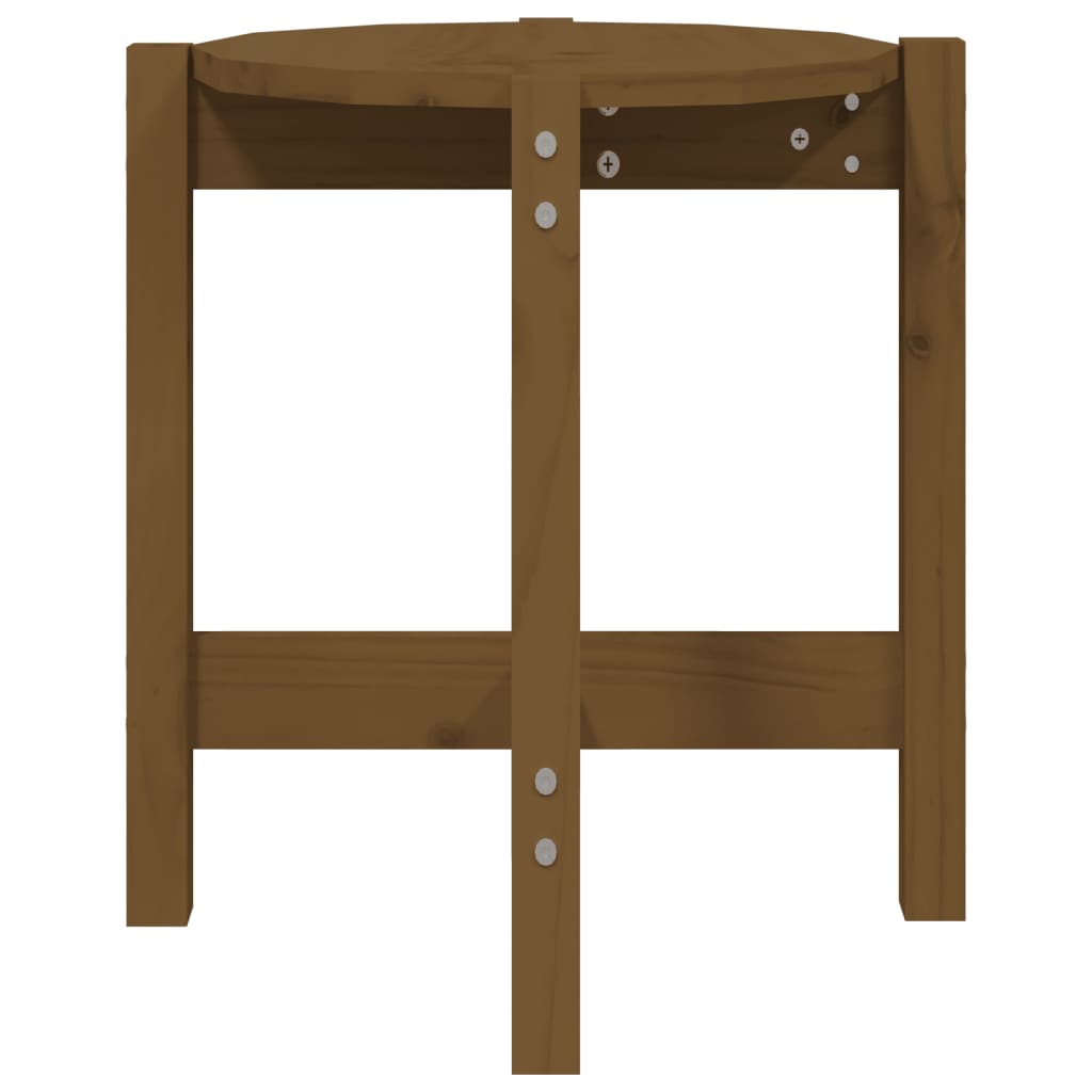 vidaXL Coffee Table Honey Brown Ø 42.5x45 cm Solid Wood Pine