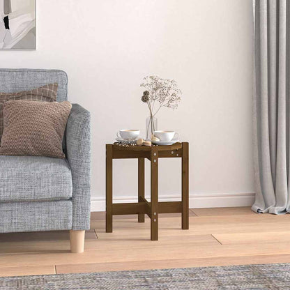 vidaXL Coffee Table Honey Brown Ø 42,5x45 cm Solid Wood Pine