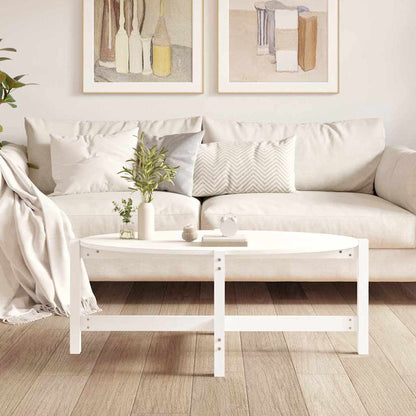 vidaXL Coffee Table White 118x63x45 cm Solid Wood Pine