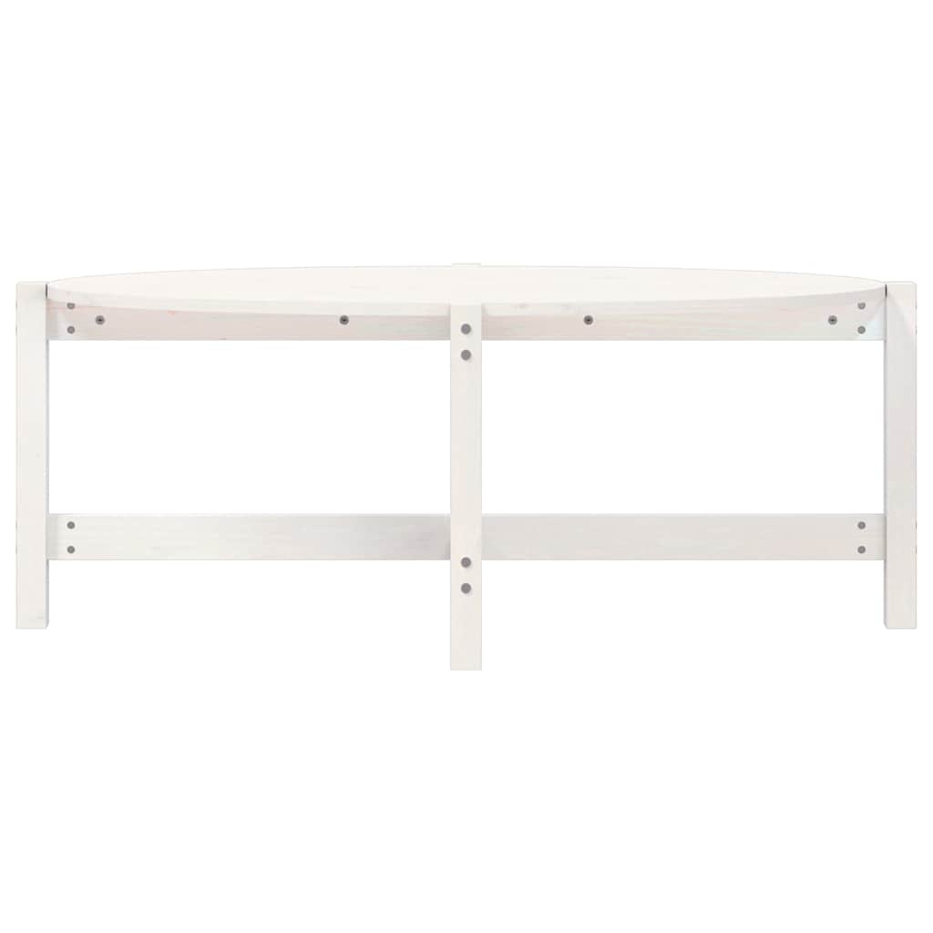 vidaXL Coffee Table White 118x63x45 cm Solid Wood Pine