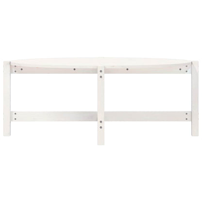 vidaXL Coffee Table White 118x63x45 cm Solid Wood Pine