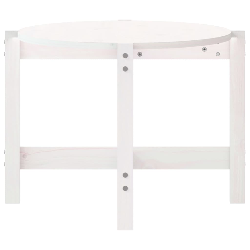 vidaXL Coffee Table White 118x63x45 cm Solid Wood Pine