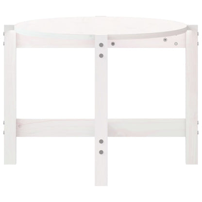 vidaXL Coffee Table White 118x63x45 cm Solid Wood Pine