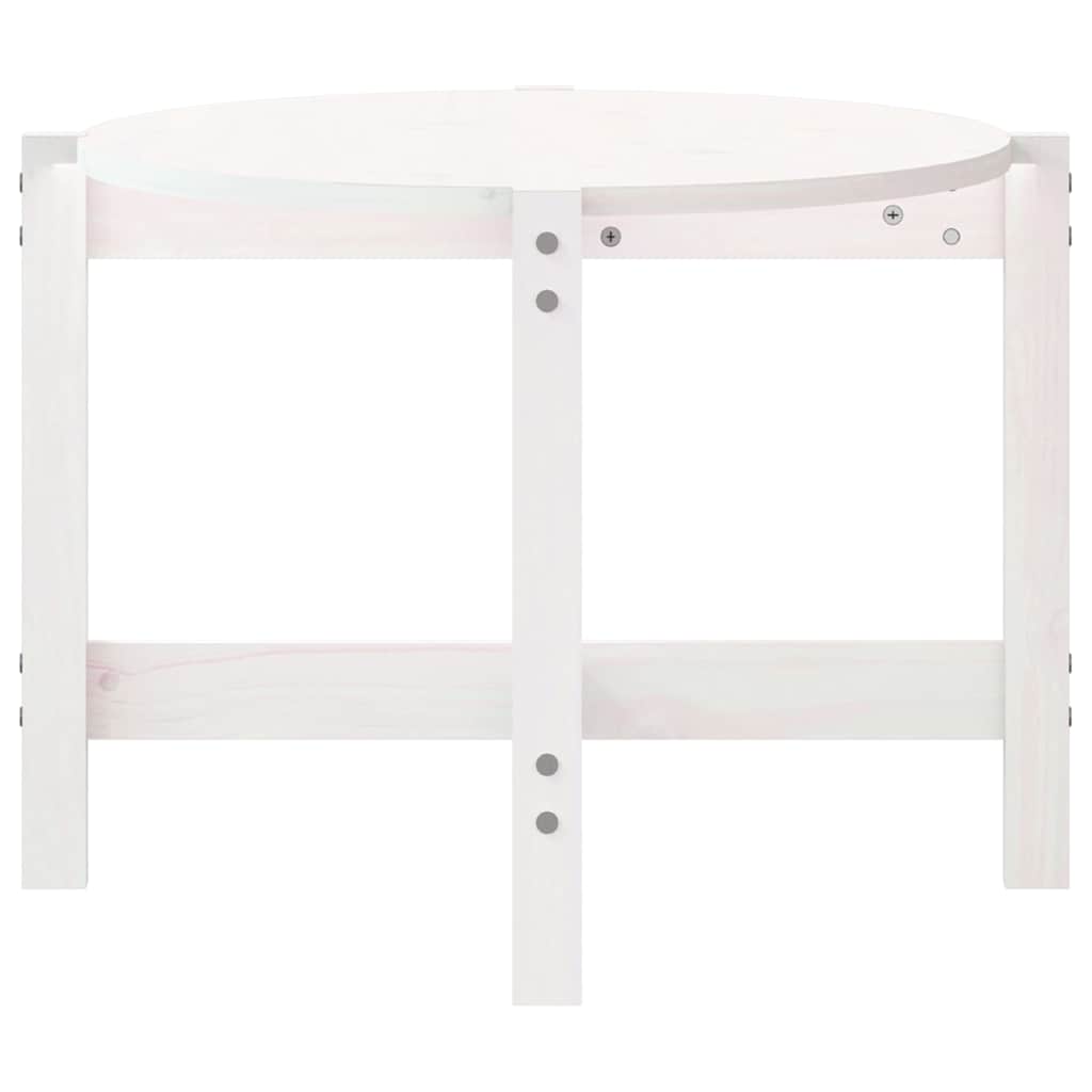 vidaXL Coffee Table White 118x63x45 cm Solid Wood Pine