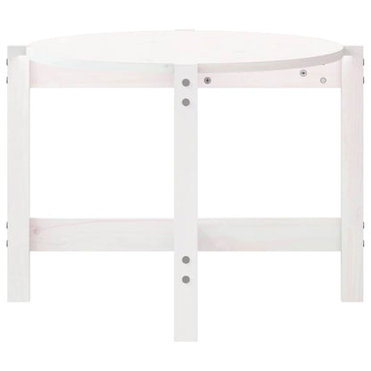 vidaXL Coffee Table White 118x63x45 cm Solid Wood Pine