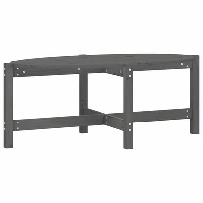 vidaXL Coffee Table Grey 118x63x45 cm Solid Wood Pine