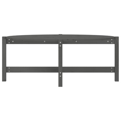 vidaXL Coffee Table Grey 118x63x45 cm Solid Wood Pine