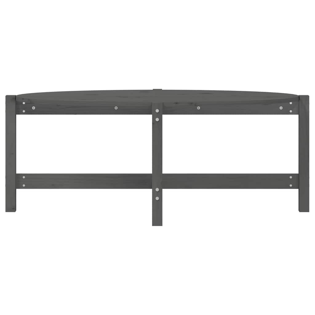 vidaXL Coffee Table Grey 118x63x45 cm Solid Wood Pine