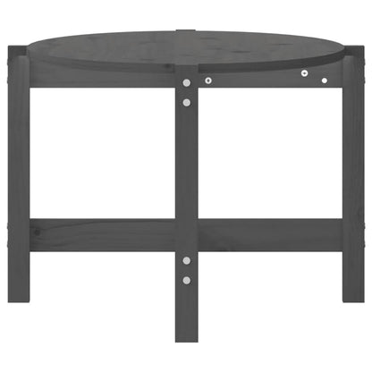 vidaXL Coffee Table Grey 118x63x45 cm Solid Wood Pine