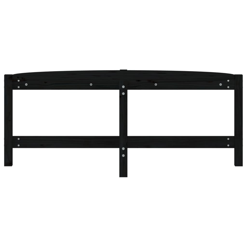 vidaXL Coffee Table Black 118x63x45 cm Solid Wood Pine