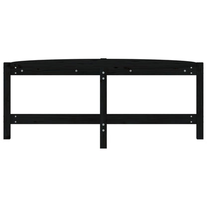 vidaXL Coffee Table Black 118x63x45 cm Solid Wood Pine