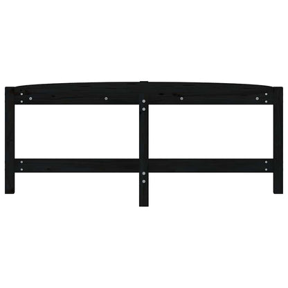 vidaXL Coffee Table Black 118x63x45 cm Solid Wood Pine