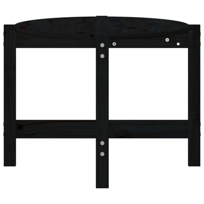 vidaXL Coffee Table Black 118x63x45 cm Solid Wood Pine