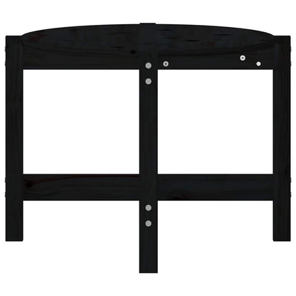 vidaXL Coffee Table Black 118x63x45 cm Solid Wood Pine