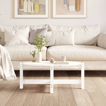 vidaXL Coffee Table White 87x48x35 cm Solid Wood Pine