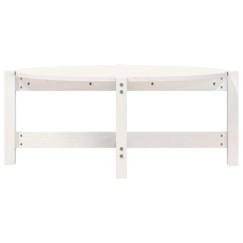 vidaXL Coffee Table White 87x48x35 cm Solid Wood Pine