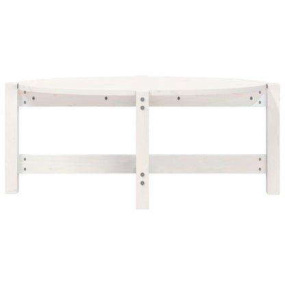 vidaXL Coffee Table White 87x48x35 cm Solid Wood Pine