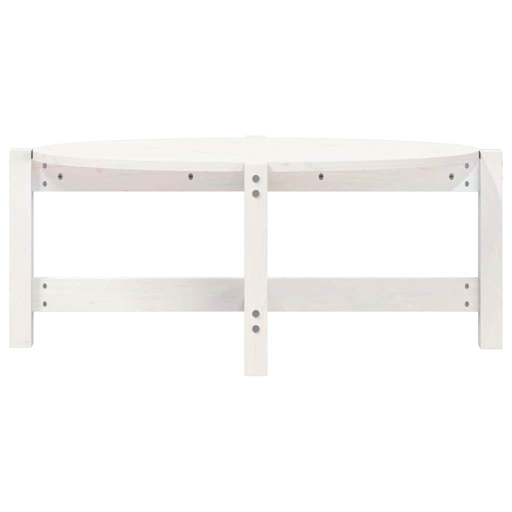 vidaXL Coffee Table White 87x48x35 cm Solid Wood Pine