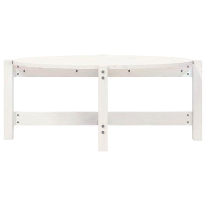 vidaXL Coffee Table White 87x48x35 cm Solid Wood Pine