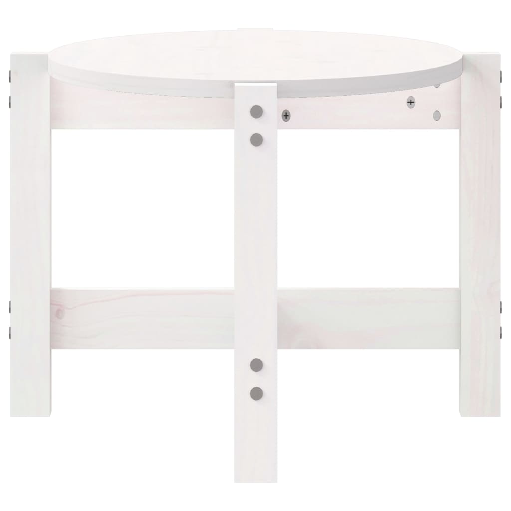 vidaXL Coffee Table White 87x48x35 cm Solid Wood Pine