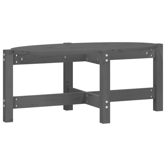 vidaXL Coffee Table Grey 87x48x35 cm Solid Wood Pine