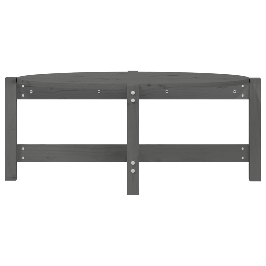 vidaXL Coffee Table Grey 87x48x35 cm Solid Wood Pine