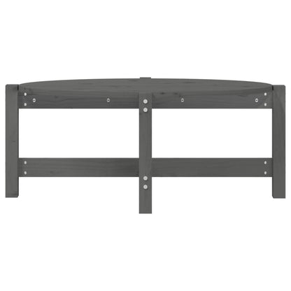vidaXL Coffee Table Grey 87x48x35 cm Solid Wood Pine