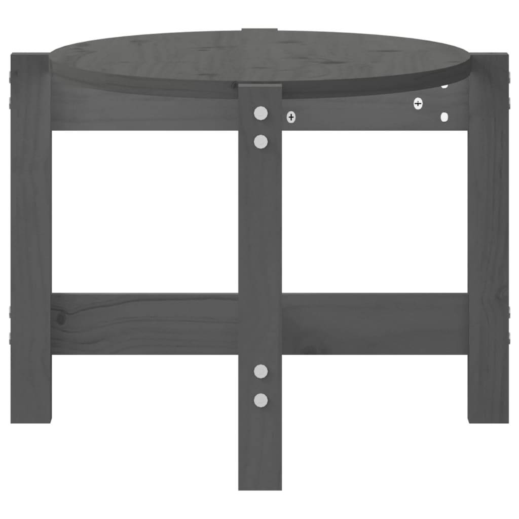 vidaXL Coffee Table Grey 87x48x35 cm Solid Wood Pine