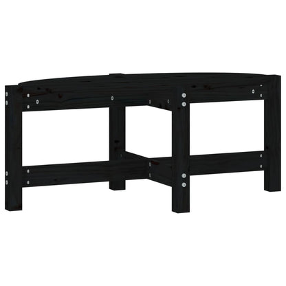 vidaXL Coffee Table Black 87x48x35 cm Solid Wood Pine