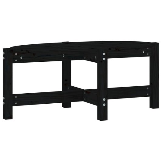 vidaXL Coffee Table Black 87x48x35 cm Solid Wood Pine