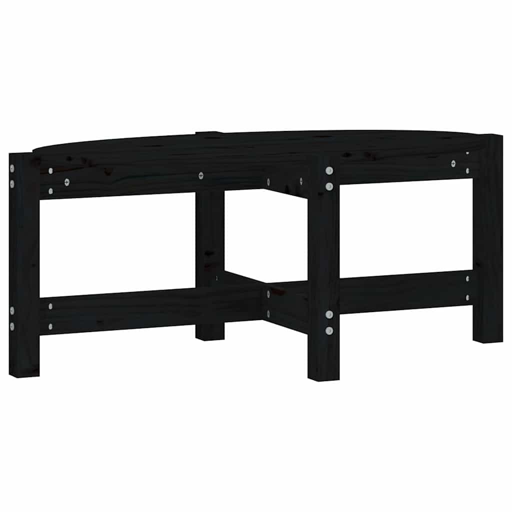 vidaXL Coffee Table Black 87x48x35 cm Solid Wood Pine