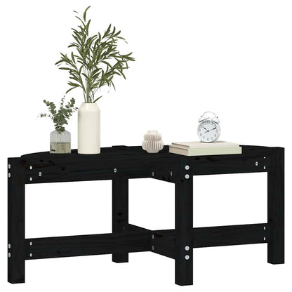 vidaXL Coffee Table Black 87x48x35 cm Solid Wood Pine