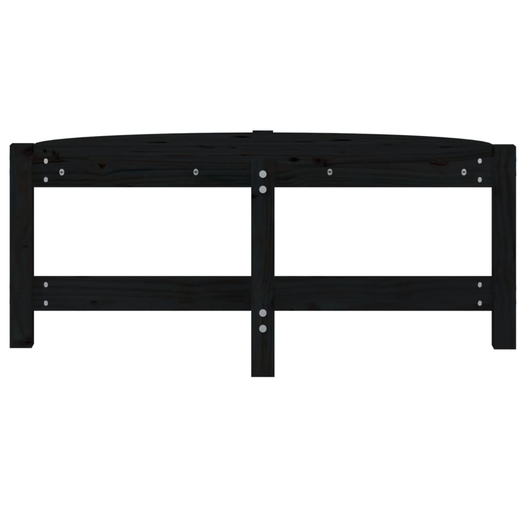 vidaXL Coffee Table Black 87x48x35 cm Solid Wood Pine