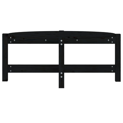 vidaXL Coffee Table Black 87x48x35 cm Solid Wood Pine